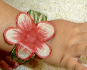 Cardboard Flower Bracelet