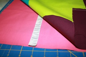 Place_Ribbon_Between_Fabric_Squares
