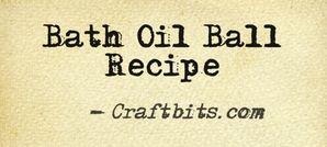 bath oil ball recipe
