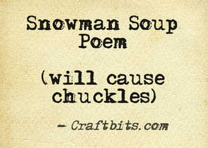 snowman soup poem