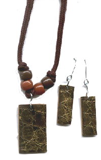 Recycled belt into textured jewelry
