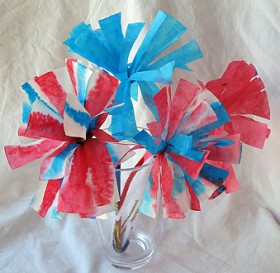 4th of july patriotic paper flowers