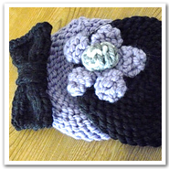Big Knit Flower Hat