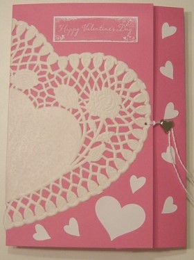 paper doily heart card