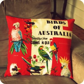 tea towel vintage cushion