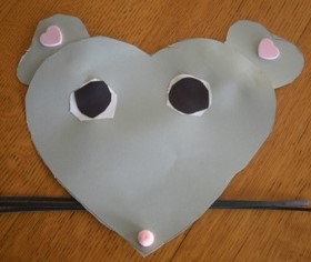 valentines paper mouse