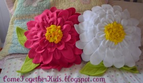 fleece flower pillow sewing pattern