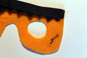 Sew Stitches On The Mask