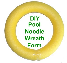 DIY Pool noodle wreath form
