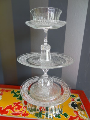 Upcycled Crystal Cake Stands