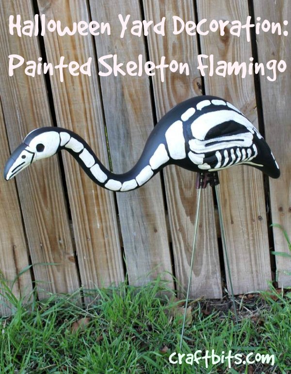 Painted Skeleton Flamingo