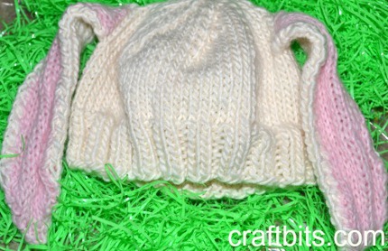 knit bunny hat kids