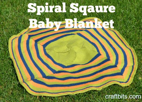 spiral square baby blanket