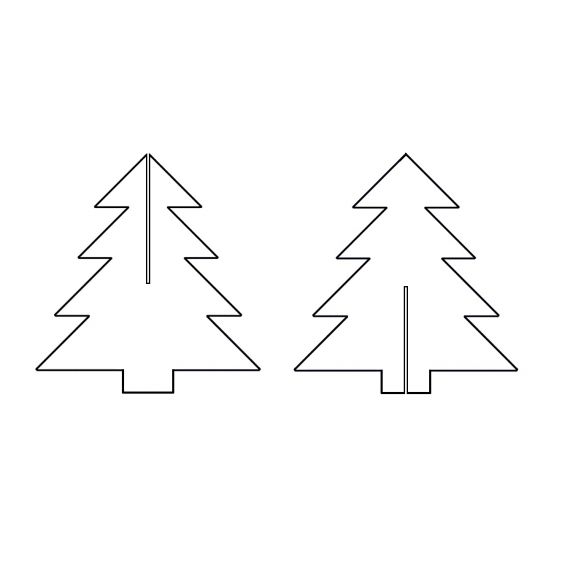 3D Christmas Tree Template