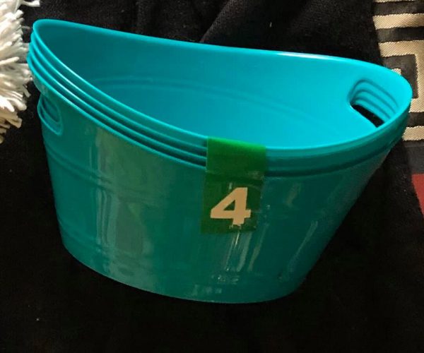 Plastic Handy Oval Tub Green - Dollar Store