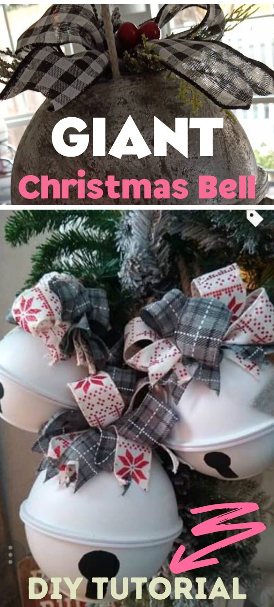 DIY Large Jingle Bells Made from Metal Bowls